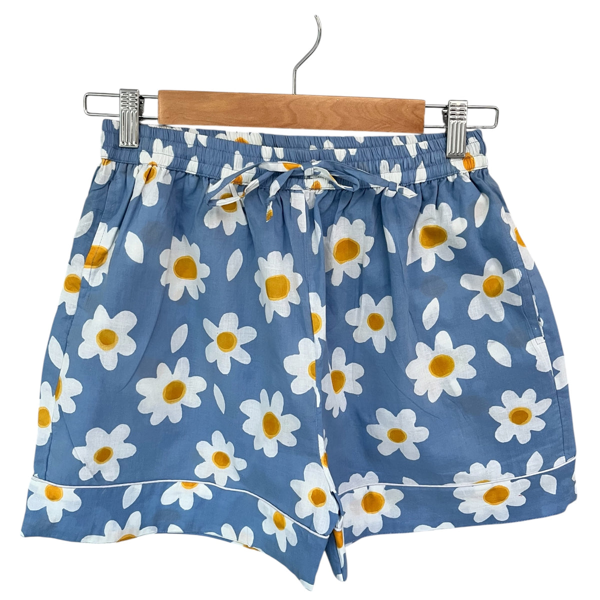 Blue Daisy Cotton Short Pyjama Set | Women’s PJs
