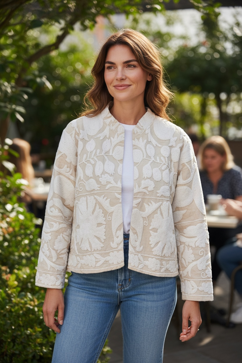 Cotton Embroidered Suzani Jacket