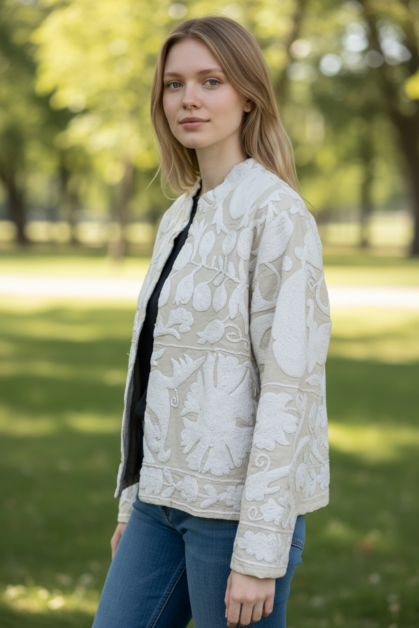 Cotton Embroidered Suzani Jacket