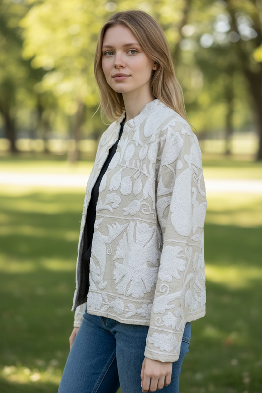 Cotton Embroidered Suzani Jacket