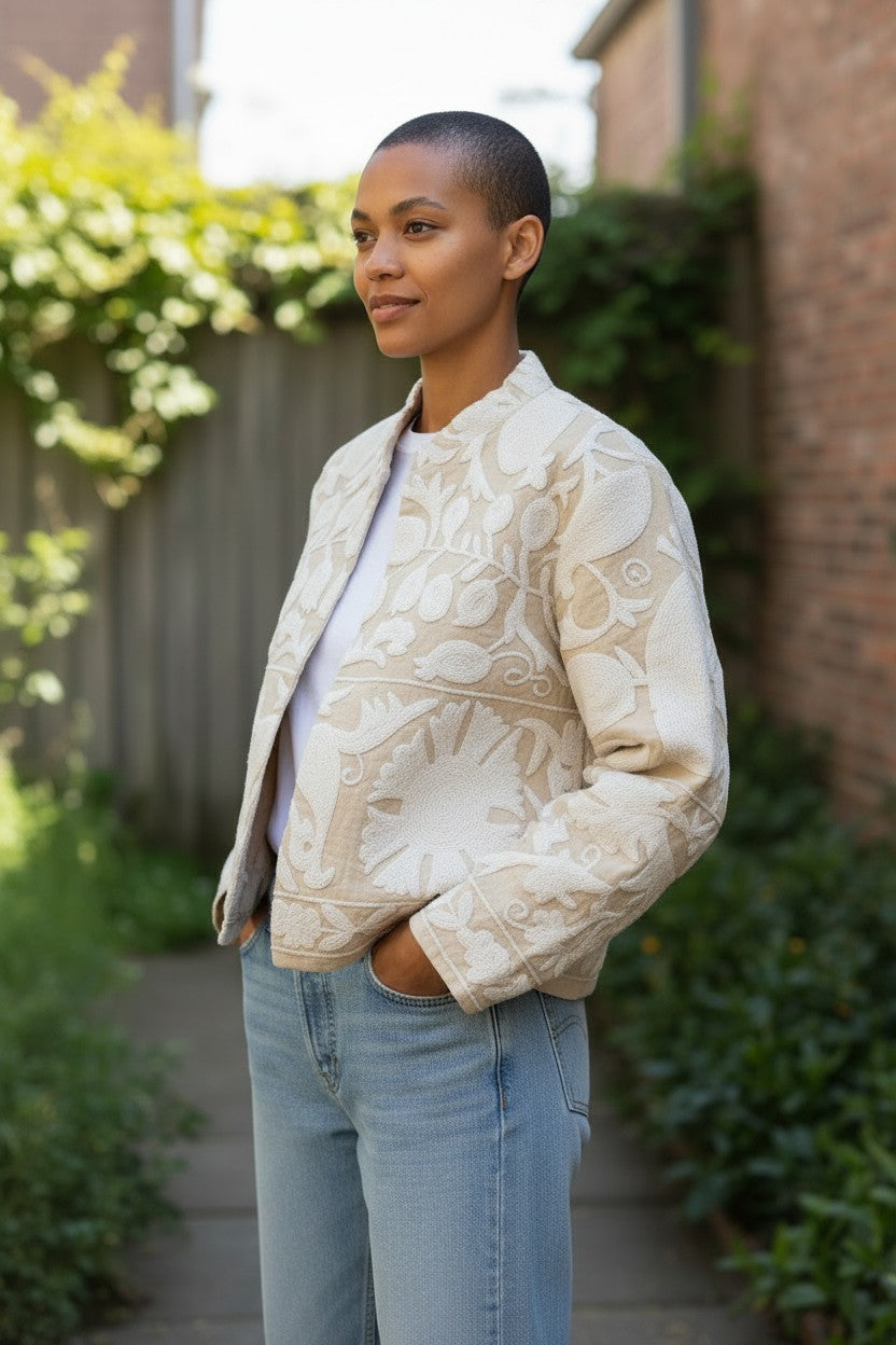 Cotton Embroidered Suzani Jacket