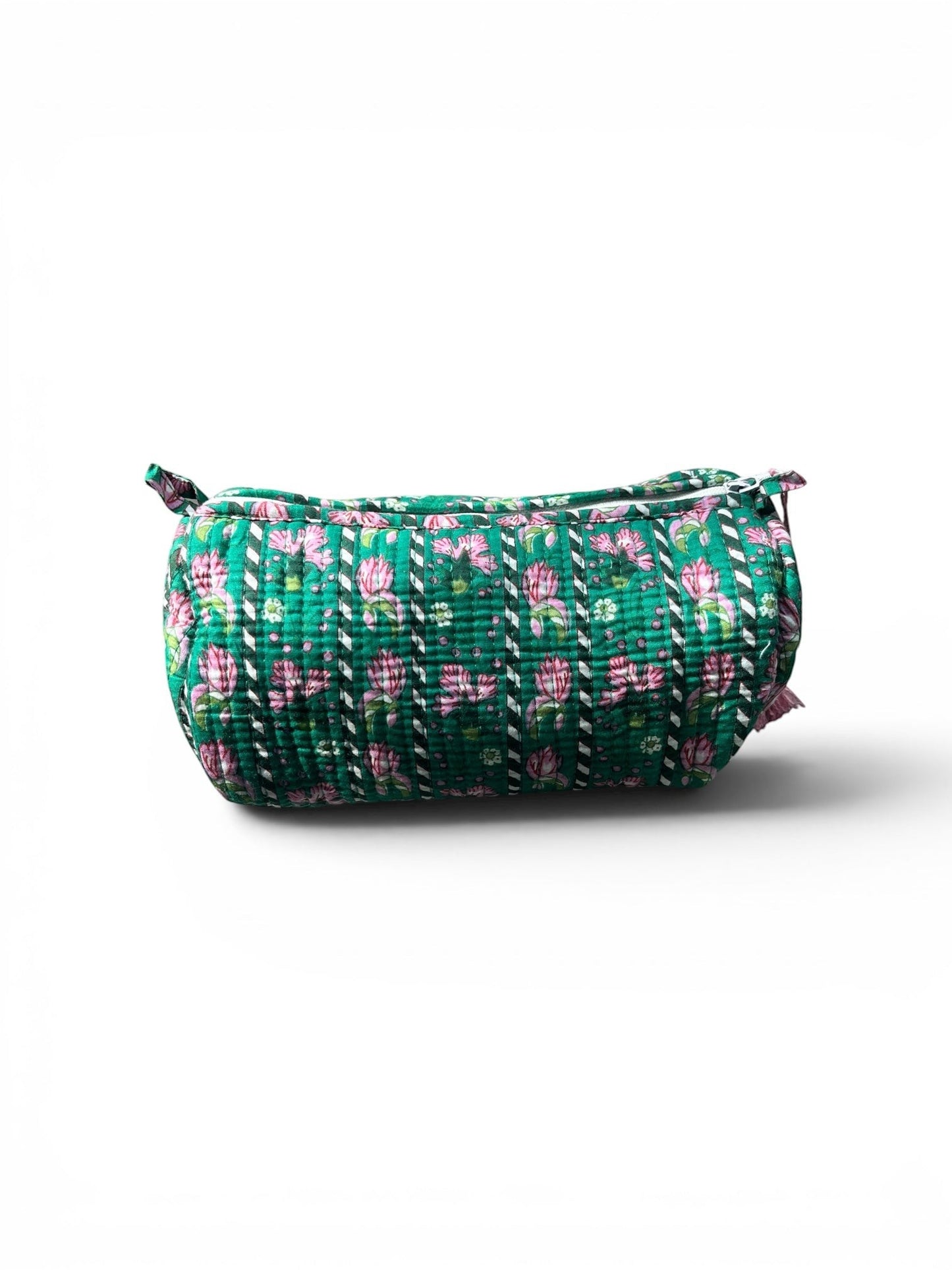 Quilted Floral Accessory Case | Cotton Wash Bag | Small, Medium and Large