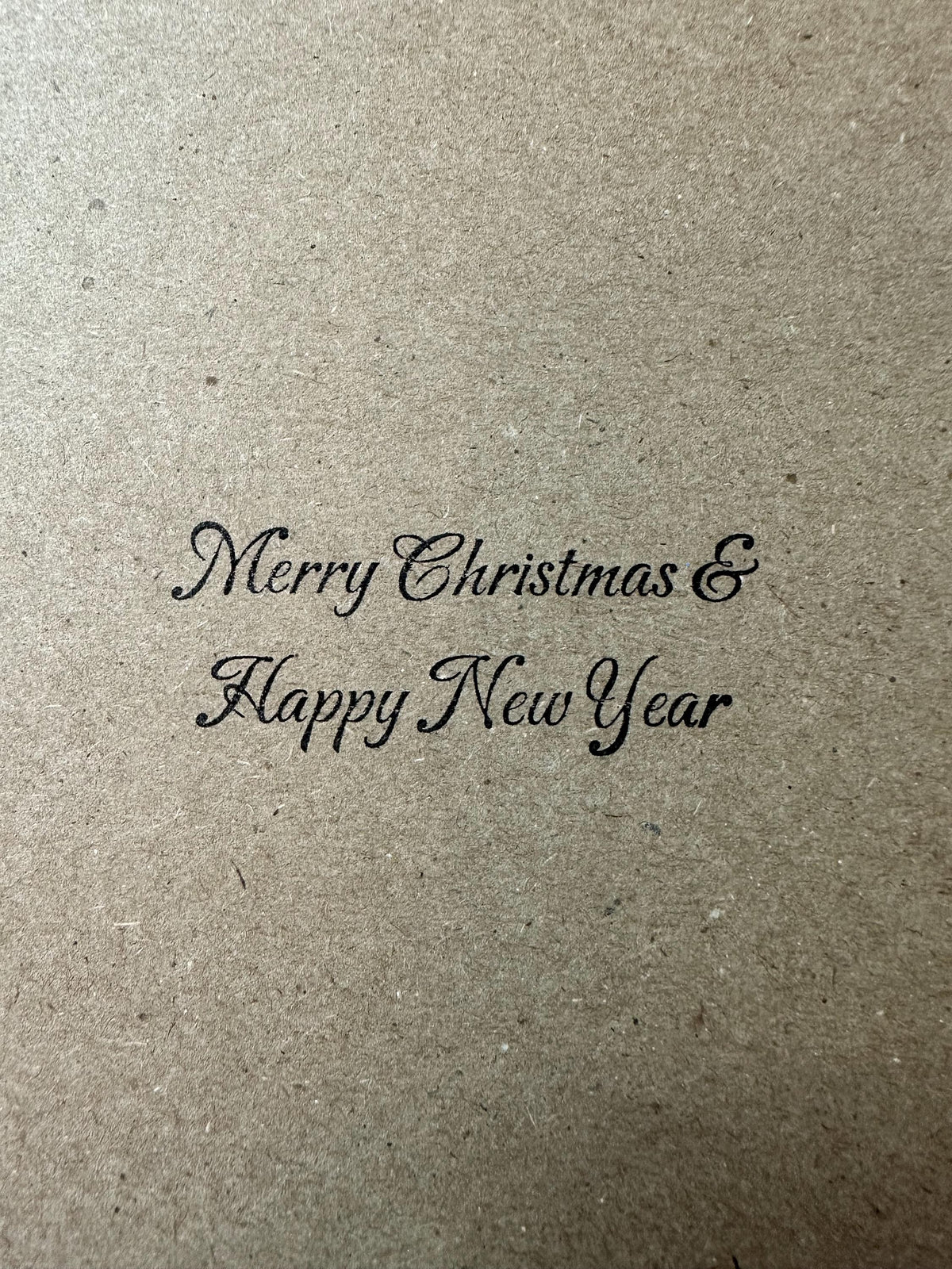 Pack of 10 Reindeer and Christmas Bauble Card, Kraft Card, Hand Printed, 5 of each design