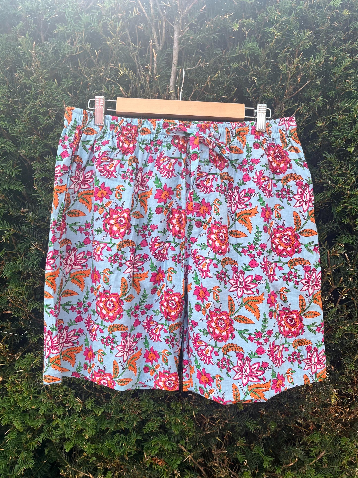 Men’s Floral Cotton Pyjama Shorts – Lightweight Lounge & Sleep Shorts